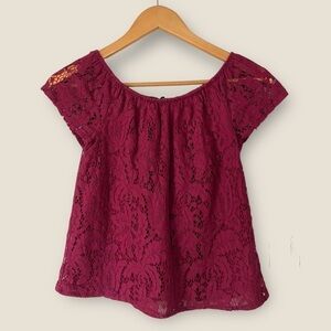 Dynamite Off-The-Shoulder Lace Top